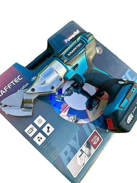 Акумуляторні ножиці по металу Krafftec DJS130R Німеччина, 2 акб 36V/5AP, кейс HM-DJS130R фото