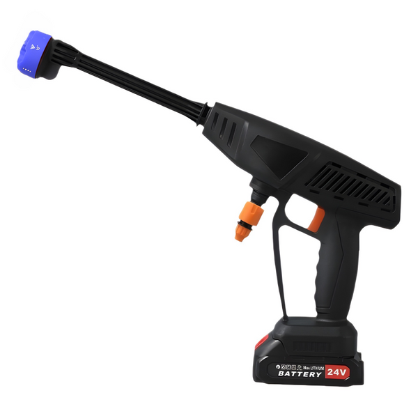 Мийка високого тиску з поливом (5 режимів) в кейсі + 2 акумулятори 24В / Акумуляторна міні мийка 234573513 фото