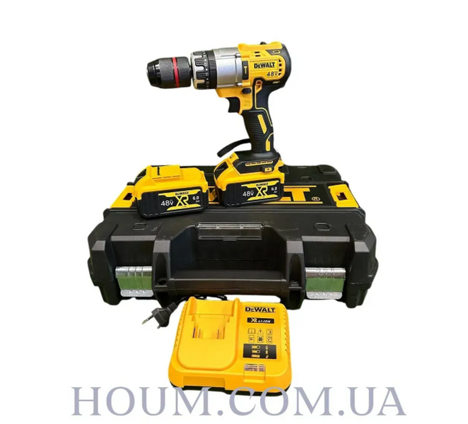 Потужний акумуляторний ударний шуруповерт DCD996P2 48V 6Ah Шуруповерт в кейсі DCD996P2 фото