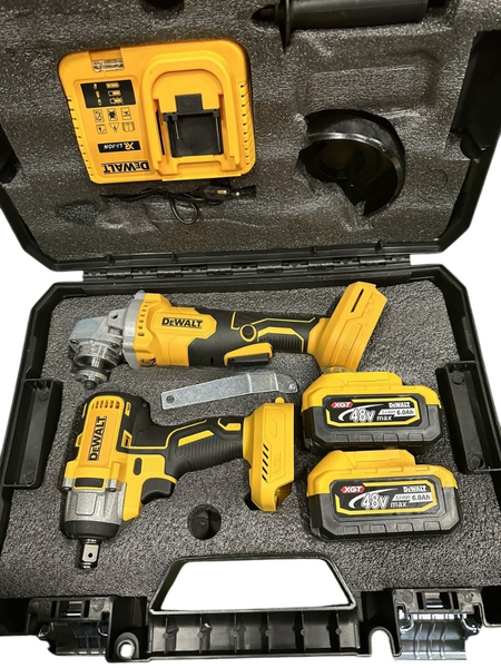 Безщітковий акумуляторний Набір 2в1 DeWalt  48 V, Шурупокрут DCD709M2T+Болгарка DCG509NT  HM-DCF922D2T фото