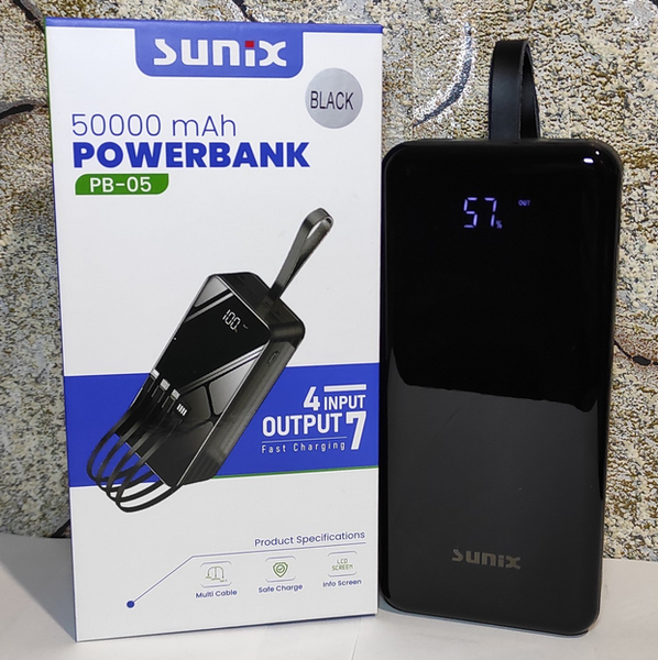 Повербанк із ліхтариком Power Bank 50000 mAh Sunix PB-05  PB-05 фото