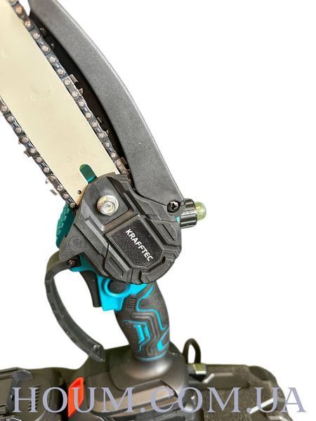 Акумуляторна міні-пила Krafftec 6" (48V 6Ah, шина 15 см) з автоматичним мастилом ланцюга HM-1201 фото