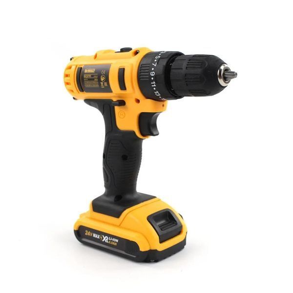 Шурупокрут ударний DeWALT DCD791 (24V 5Ah Li-Ion) з великим набором інструментів DCD791 фото