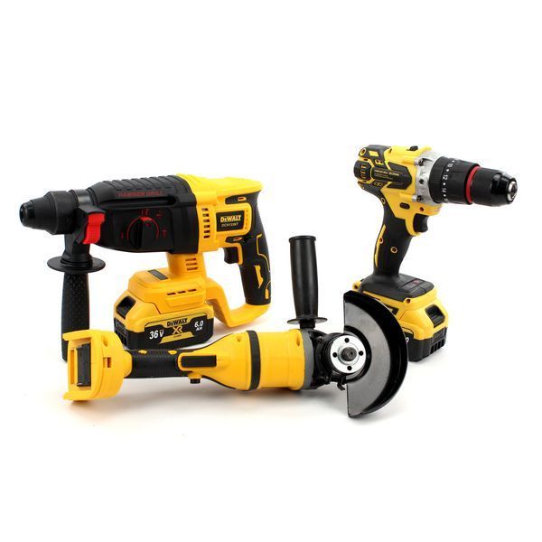 Набір 3в1 АКБ DeWalt 48V (Шуруповерт DCD996 + КШМ DCG409 + перфоратор DCH133NT) / Набір 3в1 Девольт HM-3v1-DW фото