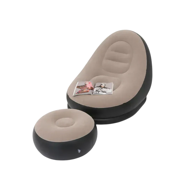 Надувне крісло з пуфом набір з 3шт Air Sofa (116х98х83см), зручний диван до 150 кг Польща HM-AirSofa фото